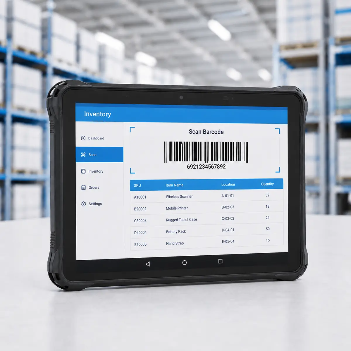Urovo P8100P 5G rugged Android tablet with barcode scanner