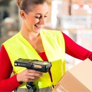 A lady is using Stocktake Barcode