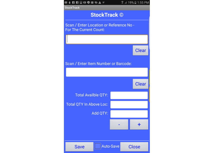 StockTrack Interface