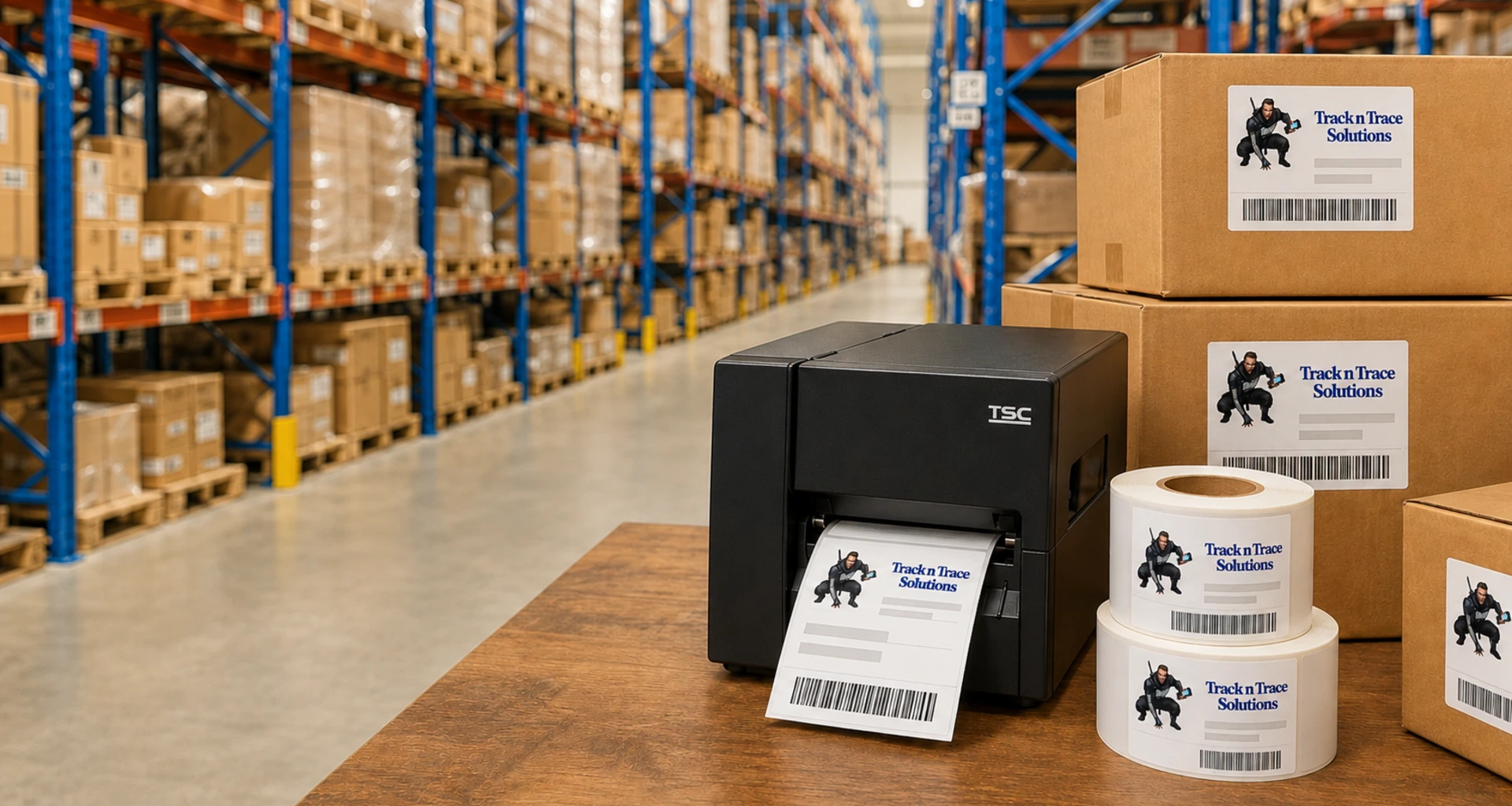 Barcode label printer for direct thermal barcode labels